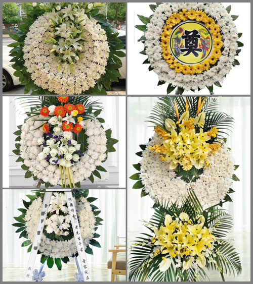 湖北黄冈市黄梅县柳林乡望江山村花圈速递