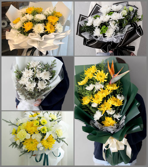 湖北黄冈市黄梅县柳林乡望江山村白事花束代送